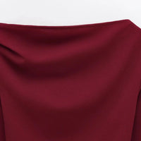 TFMLN 2025 Fashion Asymmetric Women Top T Shirts New Elegant Spring Summer Elastic Clothes Long Sleeve Shirt Top