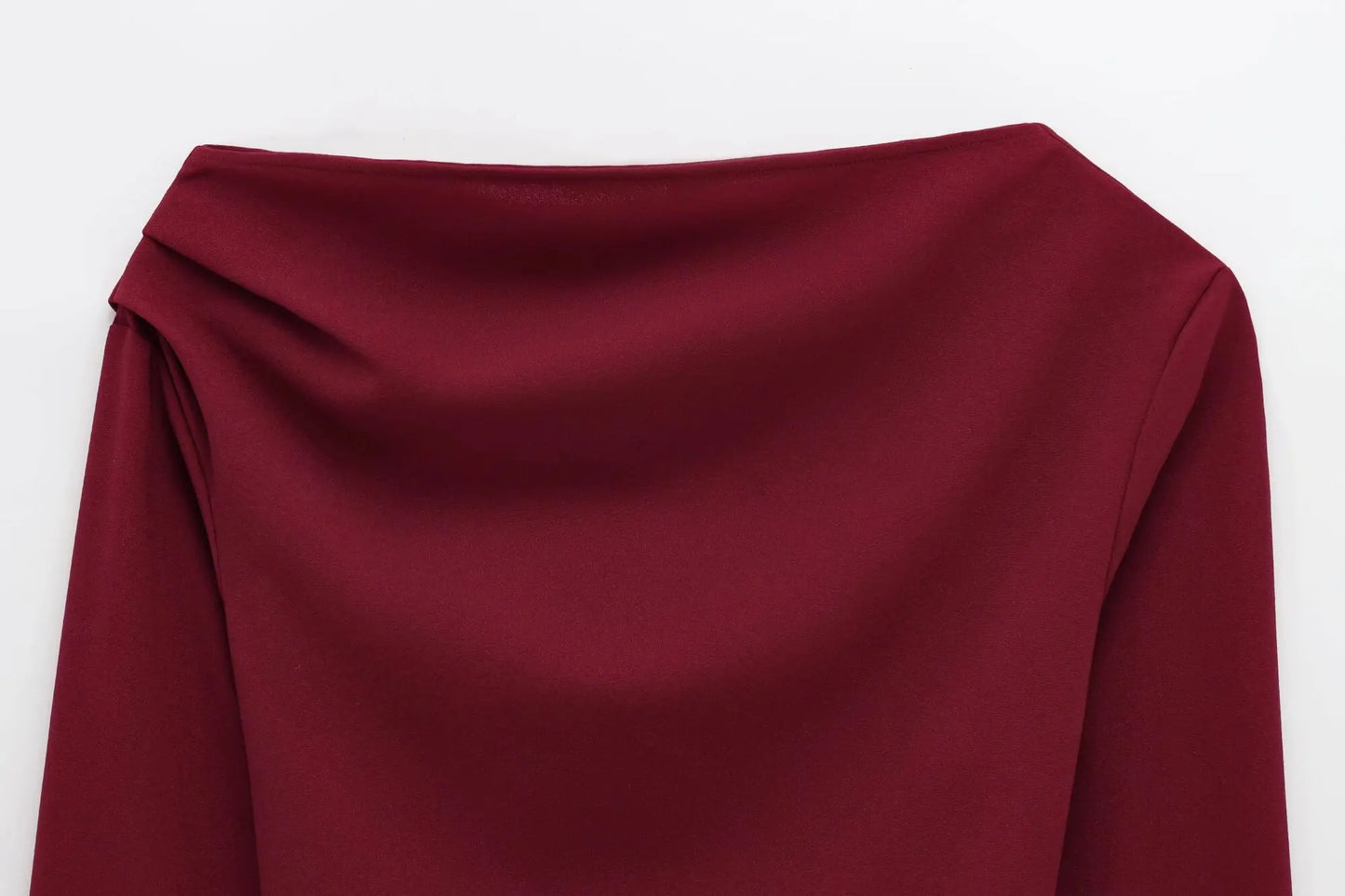 TFMLN 2025 Fashion Asymmetric Women Top T Shirts New Elegant Spring Summer Elastic Clothes Long Sleeve Shirt Top