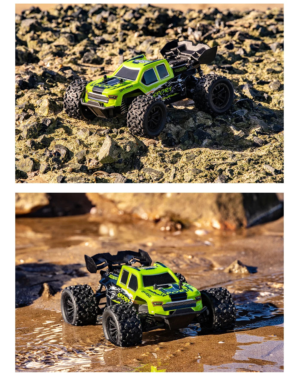 2.4G Remote Control Car with Light RC Vehicle RC Racing Car 20KM/H High Speed Off-Road Climbing Remote Control Toy Gift for Kids