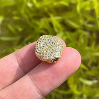 3Pcs/Lot Spacer Rhombus Beads Zirconia Paved Jewelry Finding Accessory 19x15.5x5mm