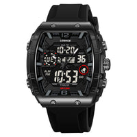 LOQNCE Sports Watches Fashion Men Watches 50m Waterproof Rectangle LED Big Dial Display Digital Watches LED Wristwatches Men