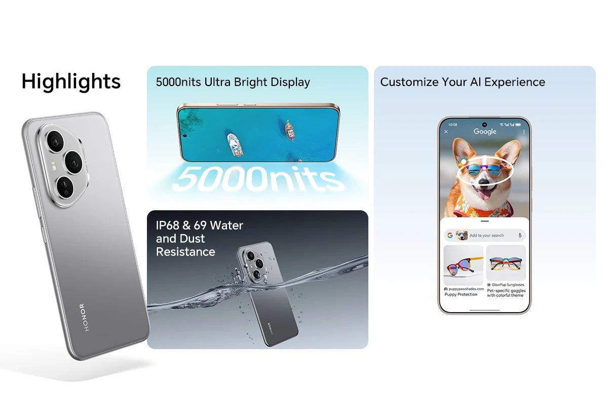 2025 New HONOR 400 Pro 5G Global Version Smartphone 200MP AI Main Camera 6.7'' AMOLED Screen 6000 mAh 100W Wired 50W Wireless