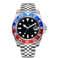 DIY Custom Logo 40MM Sapphire  8215Automatic NH35Mechanical MensRelogio Masculino WristWatch Sterile Dial Ceramic 10Bar Luminous