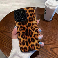 Fashion Soft Phone Cases For iPhone 13 12 MINI 11 14 15 16 Pro Max XS Max XR 7 8 Plus Leopard Pattern Silicone Case Back Cover