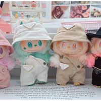 Para 15-17cm Labubu V1 V2 Idol muñeca traje sombrero monos ropa regalo Mini ropa de muñeca de peluche accesorios de atuendo