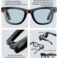 AI Smart Glasses with 8MP Camera Video Recording 100+ Languages Translation Sunglasses Bluetooth Call Music Play Men Women 2025
