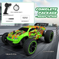 RC Cars Remote Control Car for Kids, 1:18 Scale 20 KM/H 2WD Offroad Buggy, 2.4GHz RC Racing Car with USB-C Easy Charging