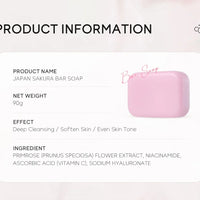 Laikou Sakura Handmade Facial Soap Cleans Skin Shower And Removes Bacteria 99.9% Travel Be Carried For Adults And Children 90g