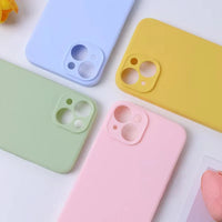 Liquid Silicone Phone Case for iphone 15 14 13 12 mini 11 16 Pro X XR XS Max 15 Plus Shockproof Soft Back Cover Cases