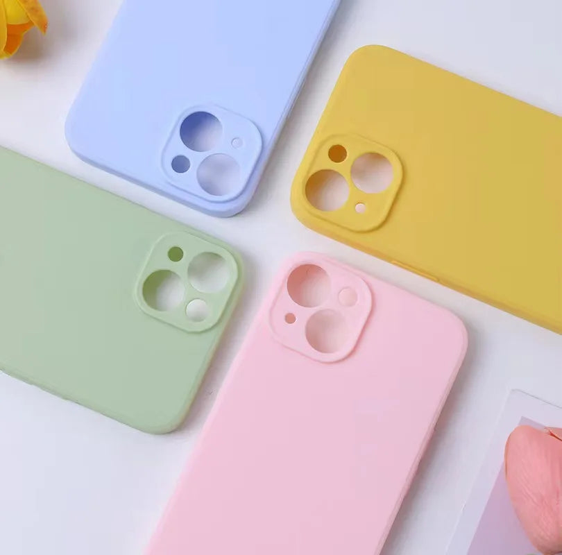 Liquid Silicone Phone Case for iphone 15 14 13 12 mini 11 16 Pro X XR XS Max 15 Plus Shockproof Soft Back Cover Cases