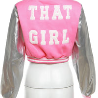 Kliou Letter Shape Patchwork Coats Women Casual Classic Panelled Long Sleeve Single Breasted Croped Jacket Female Street Outwear