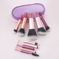 Makeup Brush Sets,10pcs Plastic mini with bag multifunctional Makeup Brush at home or On-the-Go