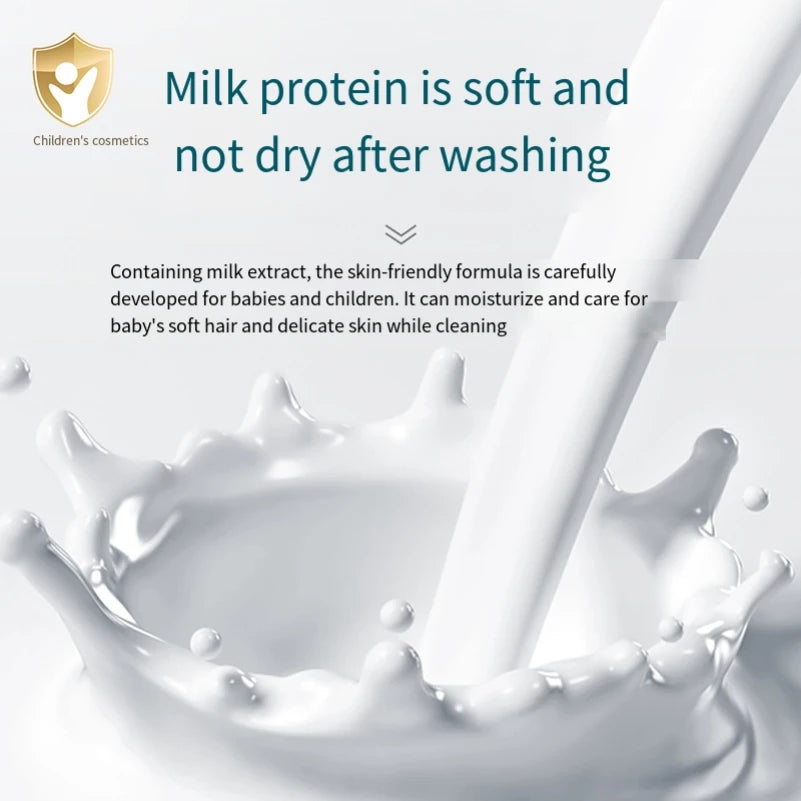 Baby Milk 2-in-1 Shampoo Children's Body Wash Gentle Skin Care Plant Extract Body Wash