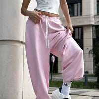 Pant Women Wide Leg Long Pants High Waist Straight Trousers Y2k Streetwear Elegant Splice Casual Loose Work Jogger Sports 2025
