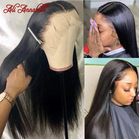 Malaysian Straight Lace Front Wigs Preplucked 13x4 13x6 Transparent Lace Frontal Wig Ali Annabelle Lace Front Human Hair Wigs