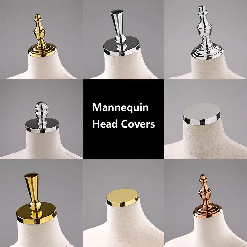 Female Male & Kids Electroplated Head Cover Mannequin Caps Accessories For Mannequins Props