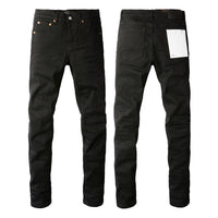 2025 Jeans Man's High Street Blue Ripped Distressed Skinny Jeans Low Rise Denim Trousers Fashion Repair Pants 9003
