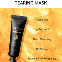 LAIKOU Sakura 24K Gold Peeling Face Mask Anti Wrinkle Whitening Acne Blackhead Removal Facial Tear Off Mask Skin Care Products