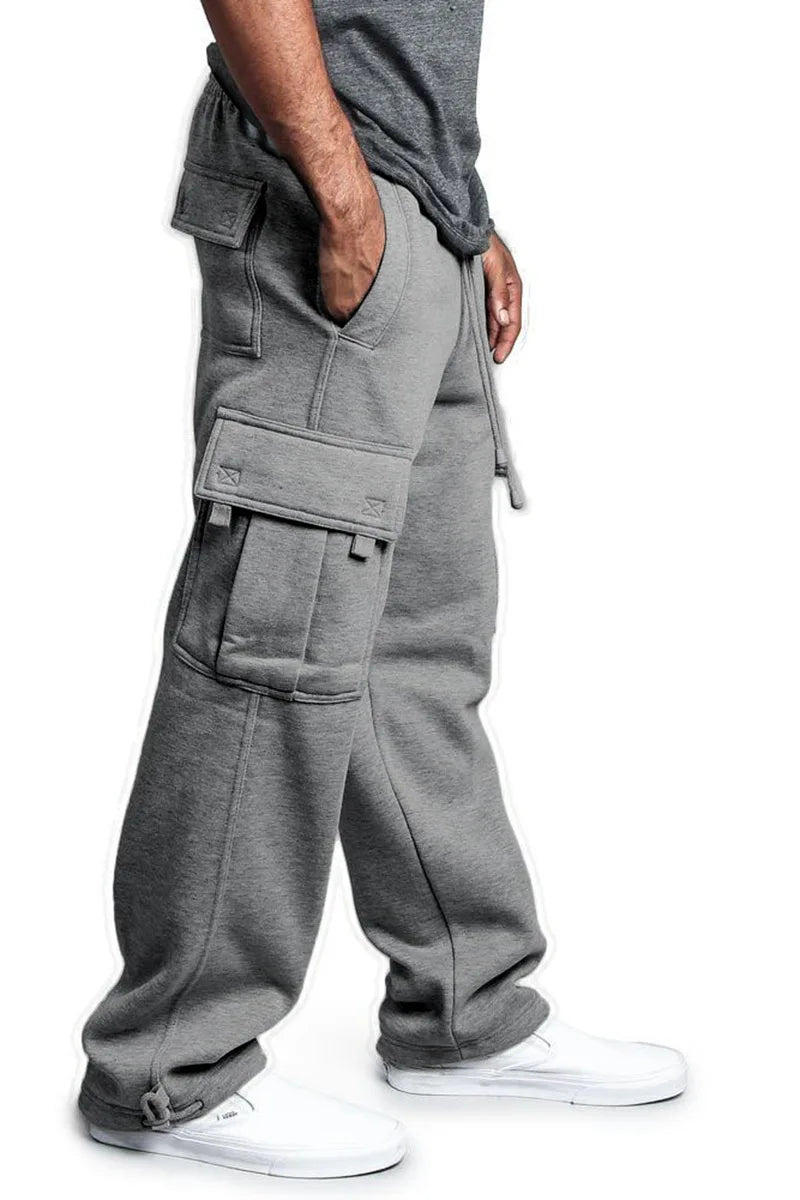 Men Cargo Loose Pants Spring Summer Male Retro Vintage Full Loose Wide Leg Pant LXDZ-ZL-5