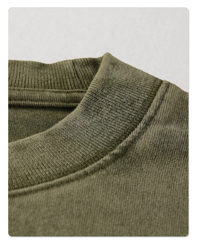 ZODF New Summer Batik Washed T-Shirts For Men Unisex Retro Loose High Street 275gsm Cotton T Shirt Brand Design HY0594