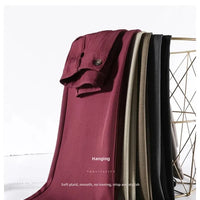 High Waist Slim Fit Straight Leg Suit Pants Wide Leg Casual Trousers Women's Autumn New Arrival Red Color Business Office Wear