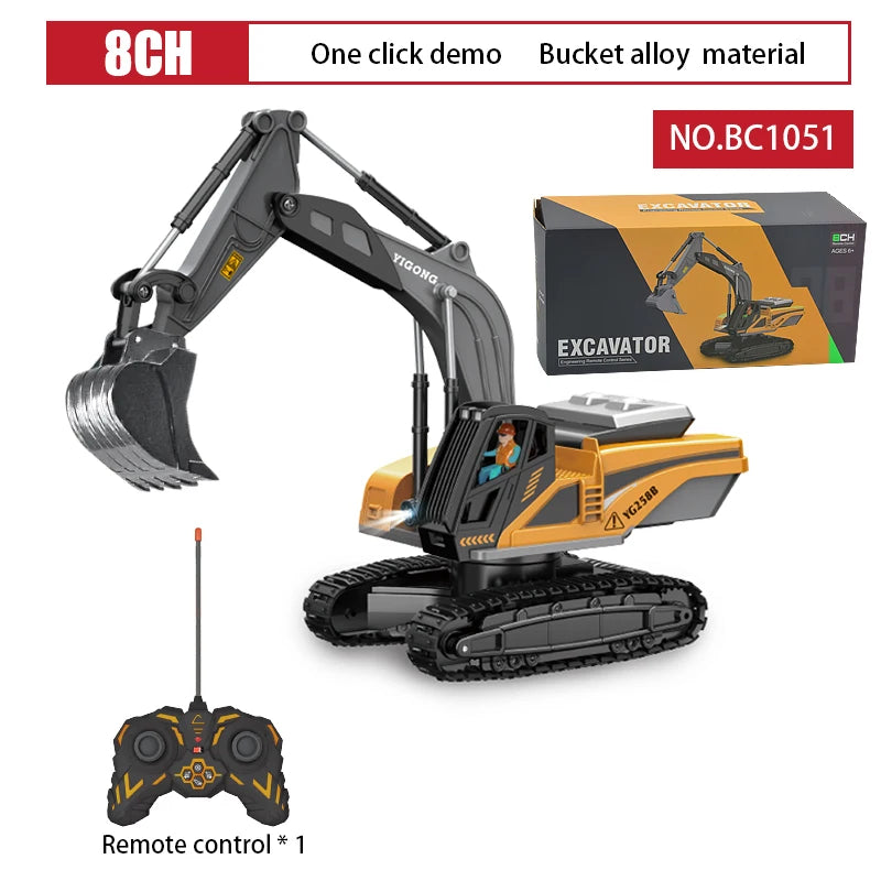 RC Car Children Toys Remote Control Car Toys For Boys Radio Control Excavator Dump Truck Bulldozer Electric car Kids Toys Gift