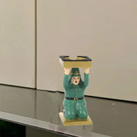 Simulated Funny Expressions Figurine Sensory Toy Ornaments Kneel Down Resin Statue Crafts Model Spoof Tray Stand Children Toys