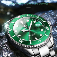 OLEVS 5885 Top Brand Classic Men's Quartz Watch Luminous Hands Calendar Display Stainless Steel Strap Waterproof Men's Watch