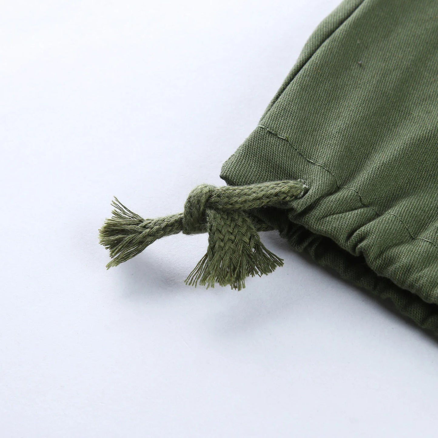 New Summer Men's Work Pants European and American Independent Station Foreign Trade Drawstring Multi-pocket Casual Trousers