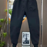 Spring new men's outdoor work pants loose fitting and trendy brand quick drying harem pants elastic waisted casual pants