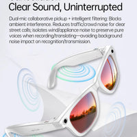 AI Smart Glasses 5 Million Pixels Recording Videos Photo Recognition Answer Translation 290mAh IP66 Waterproof Bluetooth Glasses