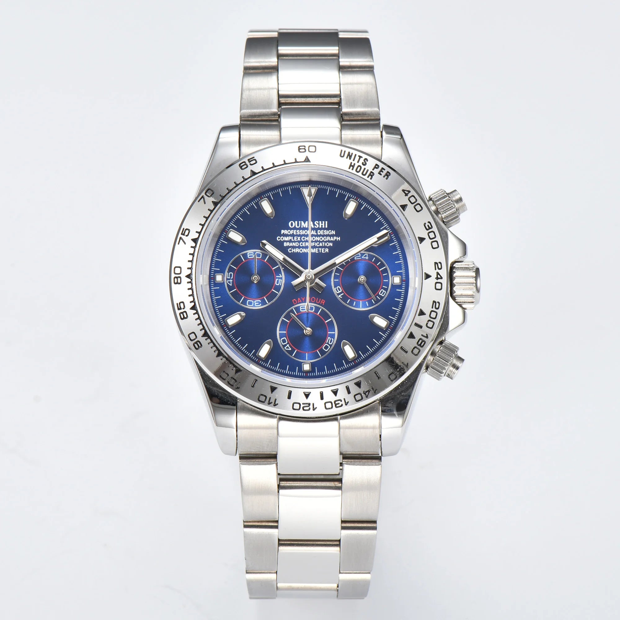 VK63 watch Luxury Men's Watch Sapphire Customizable Multi functional Chronograph Stainless Steel Case Suitable for VK63 Movement