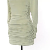 DIWU Women Sexy Autumn Long Sleeve Square Neck Bodycon Party Club Mini Dress 2022 Spring Autumn Clothes Dropshipping Streetwear