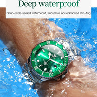 OLEVS 5885 Top Brand Classic Men's Quartz Watch Luminous Hands Calendar Display Stainless Steel Strap Waterproof Men's Watch