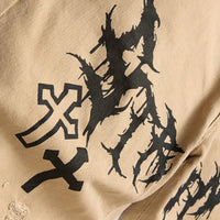 Men's street paint printed jeans and jeans