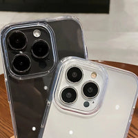 Luxury Shockproof Clear Bumper Cases For iPhone 16 15 14 13 12 11 Pro Max Plus Transparent Soft Acrylic Phone Cover Accessories