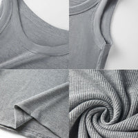 Cotton Solid Tank Top Women Sleeveless Tight Ribbed White Fashion Knit Vest Straps Summer Casual Fitness Sporty Basic Clothing