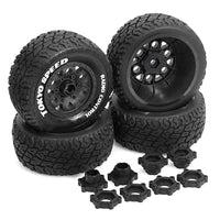 RC Wheels and Tires Truck Tires Short Course Tires for 1/10 Scale Car Arrm a Senton,Slash 2WD 4×4,Axia1,Rc 4wd,Red cat
