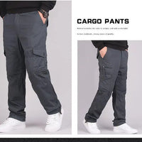 Autumn Winter Mens Cargo Pants Fleece Warm Trousers Cotton Pants Insulated Hiking Running Pants Man Multiple Pockets