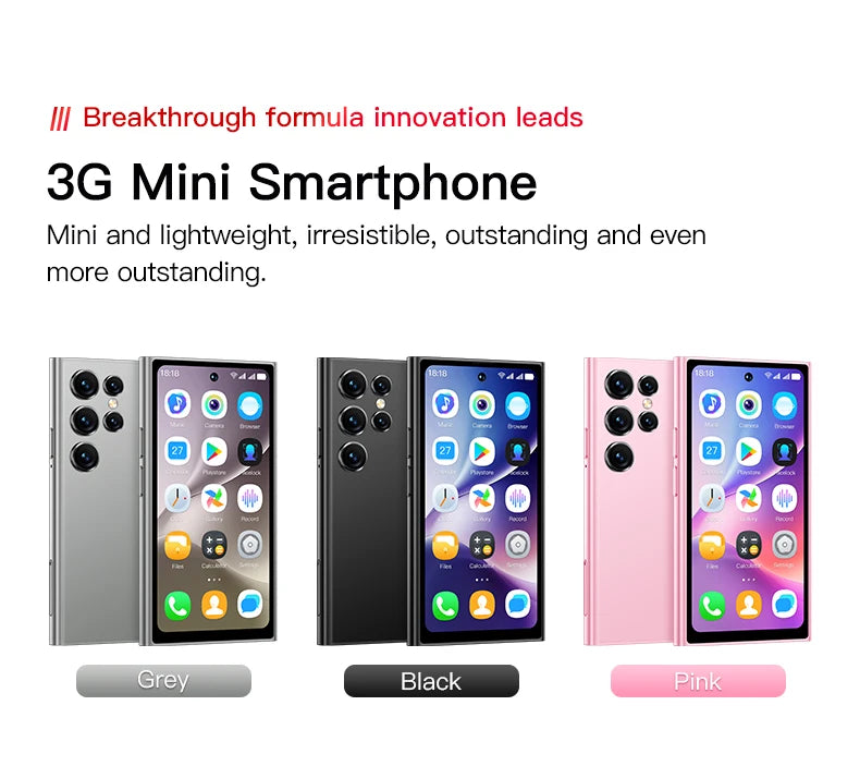 ONEMYTH S25 Pro 4.0" Mini Smartphone 2GB RAM 16GB ROM Android10.0 Face Recognition Unlock 2000mAh 3G Small Mobile Phone