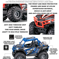 RC Car for Kids, 4WD Buggy Alloy, High Horsepower, Climbing, Rechargeable, Drop Resistant, Toys for Boys, Racing