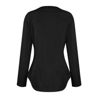 Traf 2024 Mujer Womens Long Sleeve Round Neck Shirts Side Split Basic Loose Tunic Tops Casual Shirts Ropa De Mujer Fashion