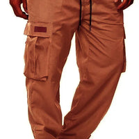 American style high street retro multi pocket workwear pants for men's new trendy loose straight leg versatile casual long pants