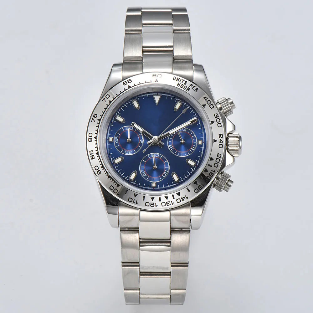 VK63 watch Luxury Men's Watch Sapphire Customizable Multi functional Chronograph Stainless Steel Case Suitable for VK63 Movement