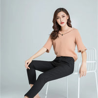 Fashion Streetwear Cute Candy Color Pencil Pants Women Stretch Cotton Slim Waist Straight Pantalones Casual Office Work Trousers