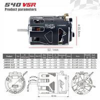 RC Car Surpasshobby Rocket 540 V5R Sensored Brushless Drift Racing Motor for 1/10 1/12 1/14 RC Car Competition Modified Truck