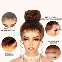 250 Density Invisi Strap 360 Full Hd Lace Frontal Human Hair Wigs Chocolate Brown Deep Wave 360 Glueless Wig Human Hair