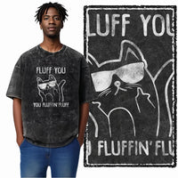 COOLMIND DB cat Printed Cotton Acid Washed Exclusive Graphic Unisex T Shirt Cool Streetwear Men Tshirts Big Size Tee for men