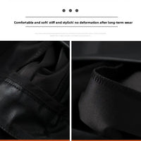 High Waist Wide Leg PU Leather Pants Women's Suit Casual Floor Length Trousers Autumn Winter New Style Loose Fit Long Pants