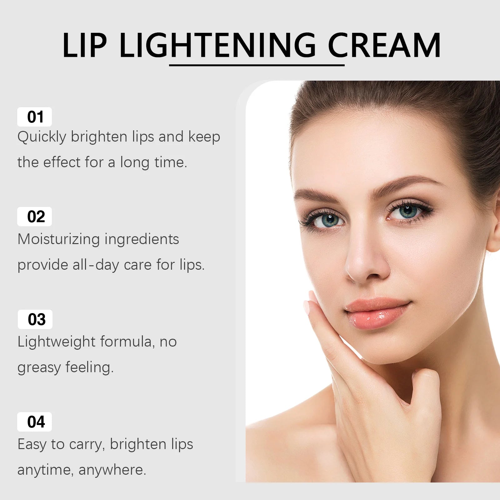 Lip Brightening Balm Moisturizing Care Long Lasting Hydration Smooth Lip Non Drying Non Irritating Safe for Dry Chapped Lip 10ml